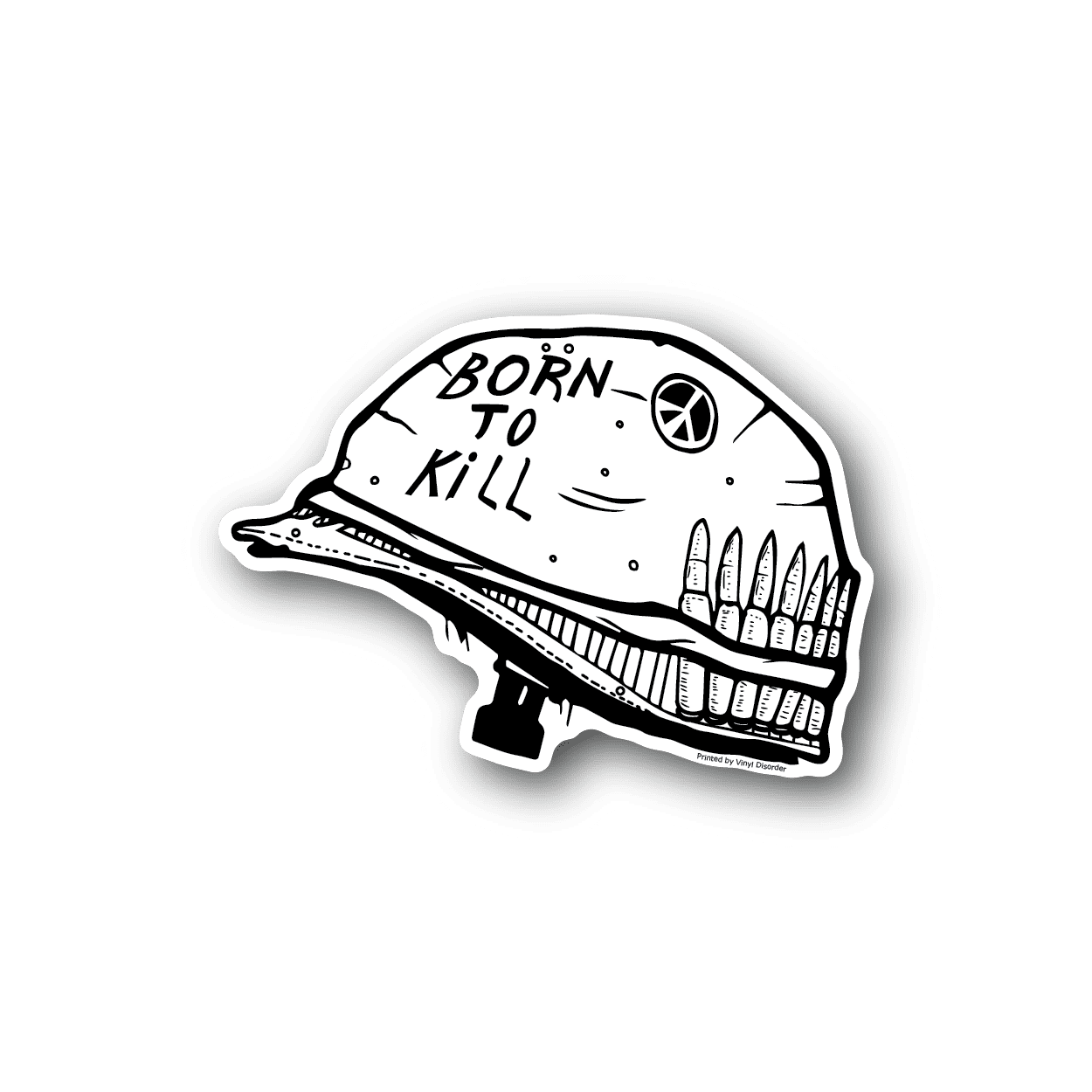 Image of Born To Kill Soldier Helmet Sticker