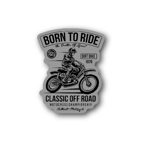 Born to Ride Dirt Bike Vinyl Sticker | Weather-Resistant Vinyl Sticker ...