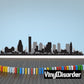 Boston skyline vinyl decal with city silhouette and small cloud-like base
