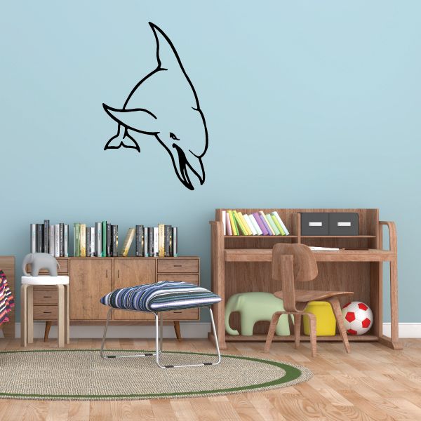 Image of Bottlenose Dolphin Swimming Front Decal