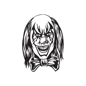 Clown head decal with bow tie