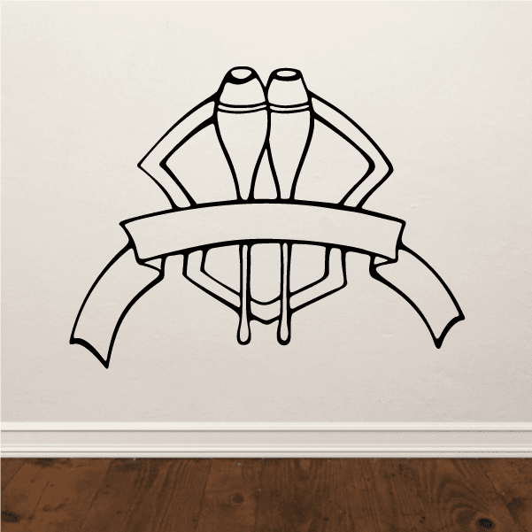 Image of Crest Maracas Ribbon Decal