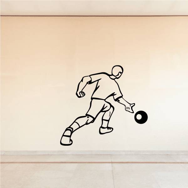 Image of Perspective Bowling Ball Person Releasing Ball Decal