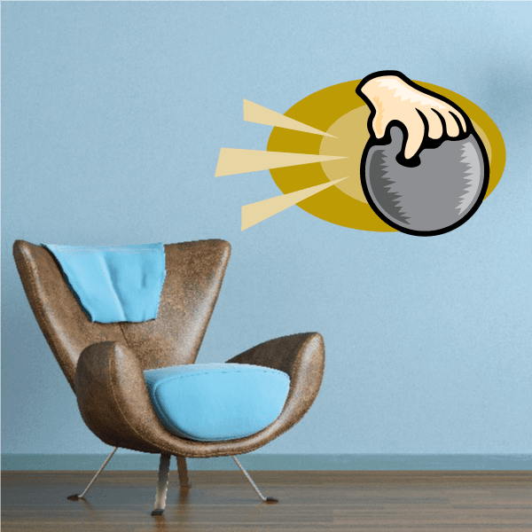 Image of Action Color Bowling Hold Sticker
