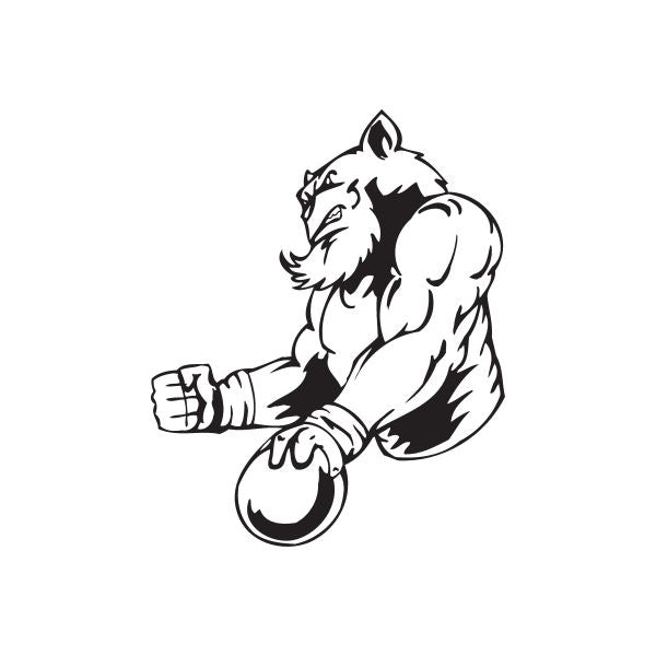 Image of Buff Bearded Bear Bowler Decal