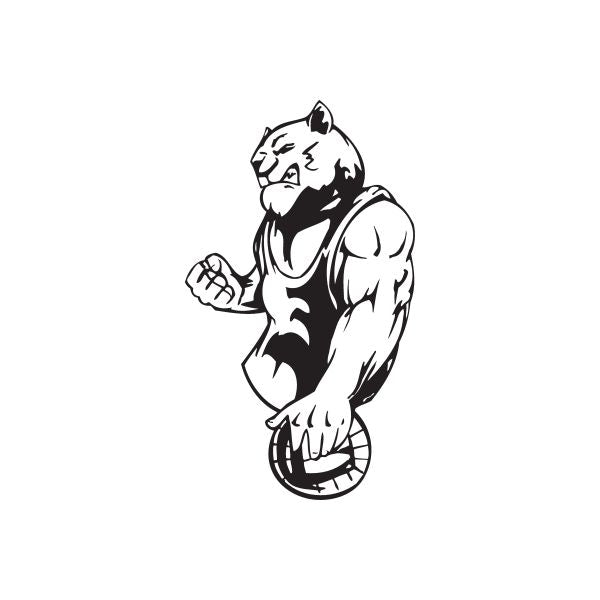 Tiger cat bowler hat decal
