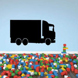 Black box truck wall decal, vinyl graphic with box silhouette