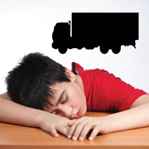 Box truck wall decal with black truck silhouette