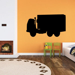 Black box truck wall decal silhouette