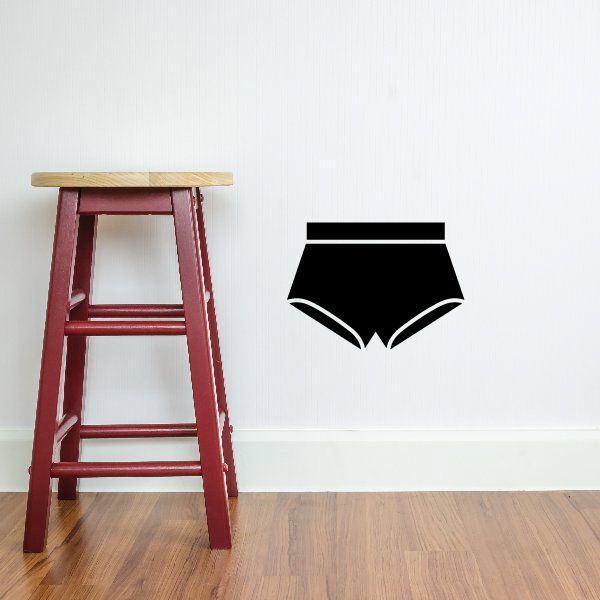 Black boxing shorts vinyl wall decal