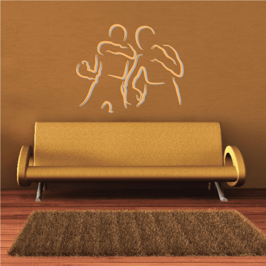 Image of Boxing Wall Decal - Vinyl Sticker - Car Sticker - Die Cut Sticker - CDSCOLOR0026