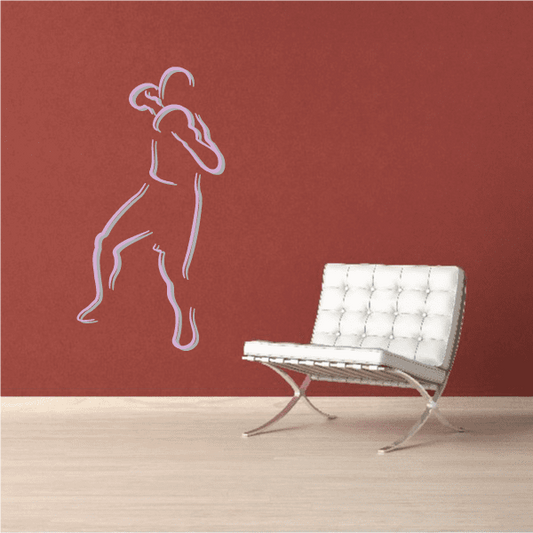 Image of Boxing Wall Decal - Vinyl Sticker - Car Sticker - Die Cut Sticker - CDSCOLOR0048