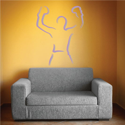 Image of Boxing Wall Decal - Vinyl Sticker - Car Sticker - Die Cut Sticker - CDSCOLOR0052