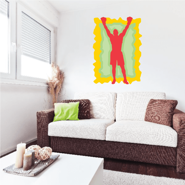 Image of Boxing Wall Decal - Vinyl Sticker - Car Sticker - Die Cut Sticker - CDSCOLOR0057