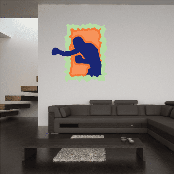 Image of Boxing Wall Decal - Vinyl Sticker - Car Sticker - Die Cut Sticker - CDSCOLOR0059