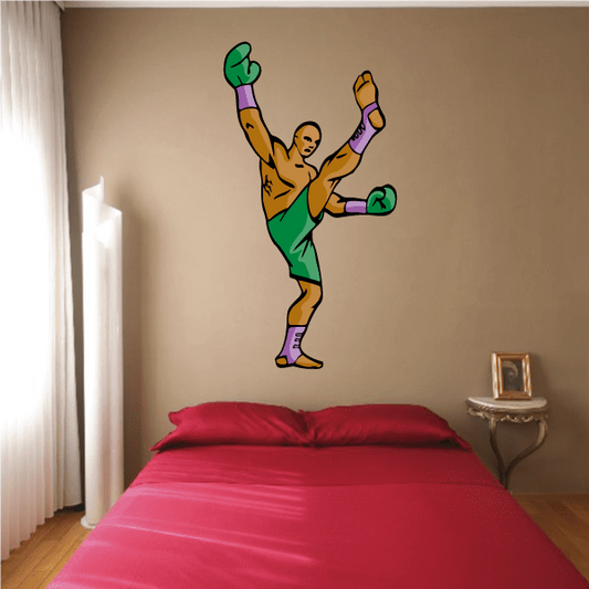 Image of Boxing Wall Decal - Vinyl Sticker - Car Sticker - Die Cut Sticker - CDSCOLOR0078