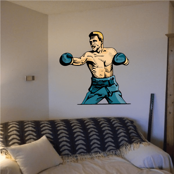 Image of Boxing Wall Decal - Vinyl Sticker - Car Sticker - Die Cut Sticker - CDSCOLOR0083