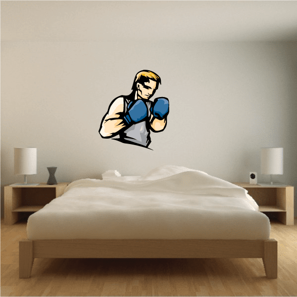 Image of Boxing Wall Decal - Vinyl Sticker - Car Sticker - Die Cut Sticker - CDSCOLOR0084