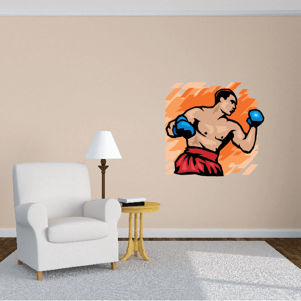 Image of Boxing Wall Decal - Vinyl Sticker - Car Sticker - Die Cut Sticker - SMcolor004