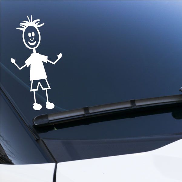 Image of Boy Clothed Arms Bent Out Decal