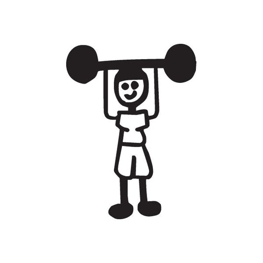 Image of Boy Deadlifting Decal