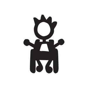 Boy in wheelchair decal, black silhouette of child using a wheelchair