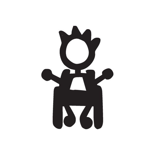 Boy in wheelchair decal, black silhouette of child using a wheelchair