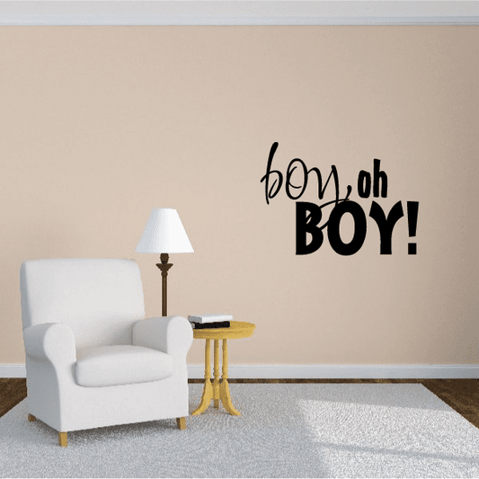 Image of Boy Oh Boy Baby Shower Wall Decal