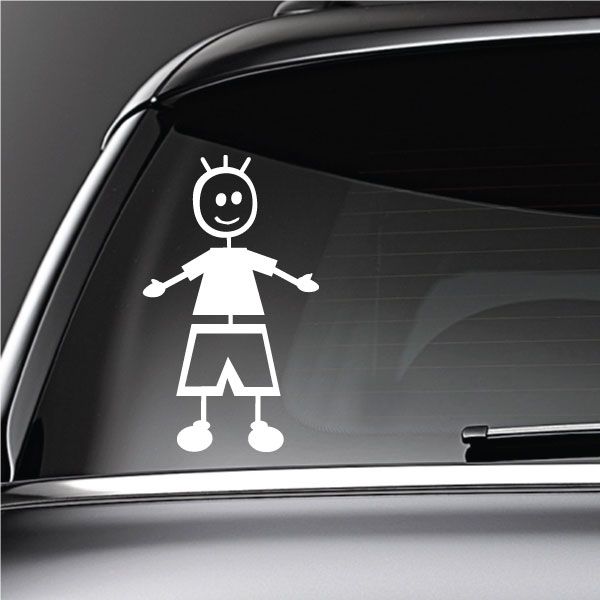 Image of Boy Smiling Arms Out Decal