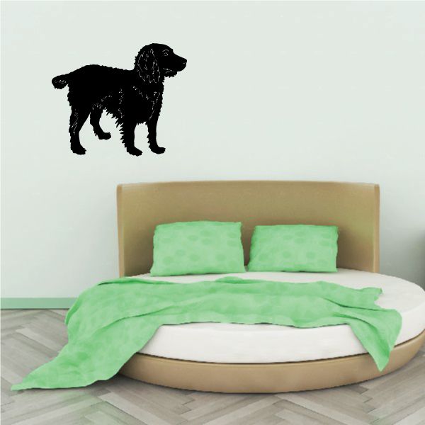 Black Boykin spaniel dog wall decal silhouette