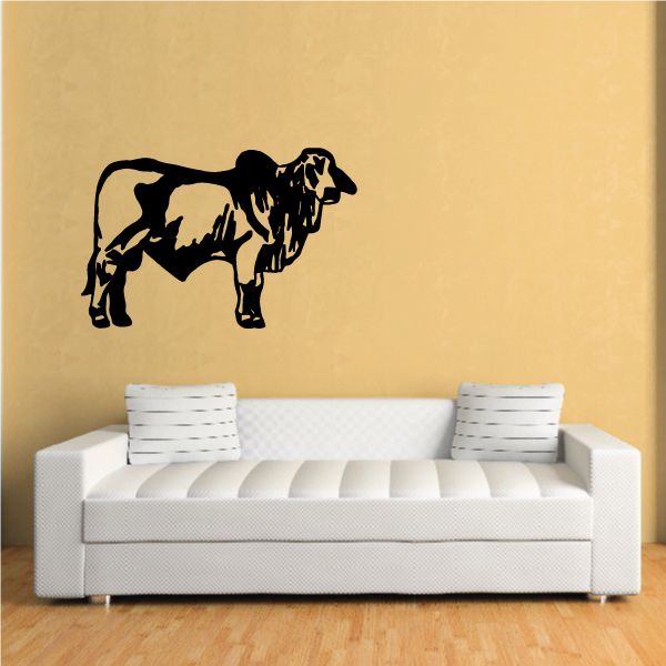 Image of Brahman Cow Profile Decal