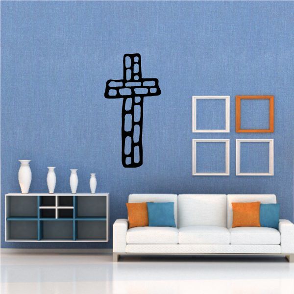 Image of Brick Cross Decal