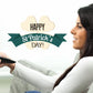 St Patrick's Day banner decal with green ribbon and “HAPPY St Patrick's DAY!” text