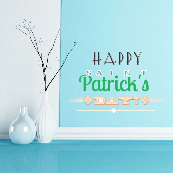 Image of Bright Happy Saint Patrick's Day Printed Die Cut Decal