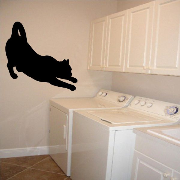 Image of British Cat Stretching Decal