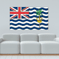 UK British Indian Ocean flag sticker, rectangular with Union Jack and crest