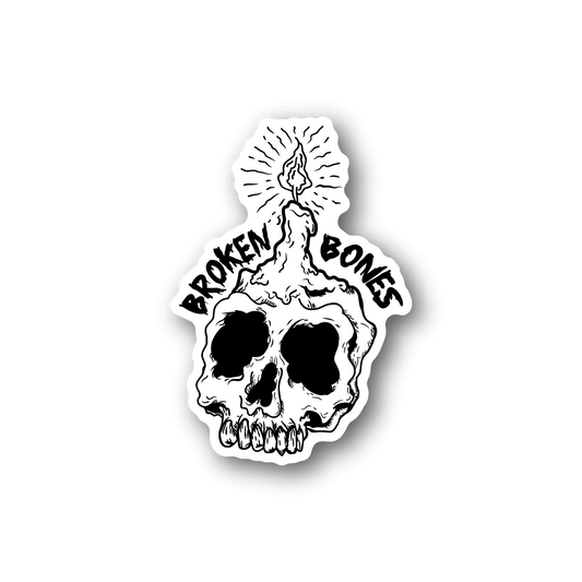 Image of Broken Bones Candle Sticker