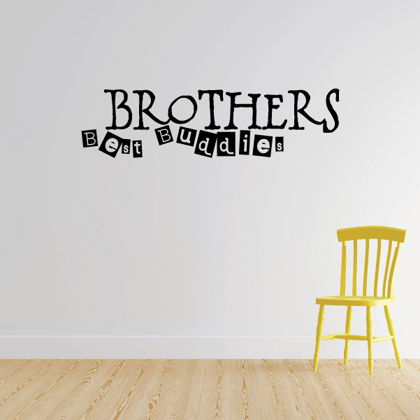 Image of Brothers Best Buddies Block Wall Decal 