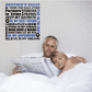 Word collage wall decal with blue and black inspirational quote text