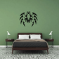 Bubble spider wall decal, black vinyl-style silhouette with rounded legs and body