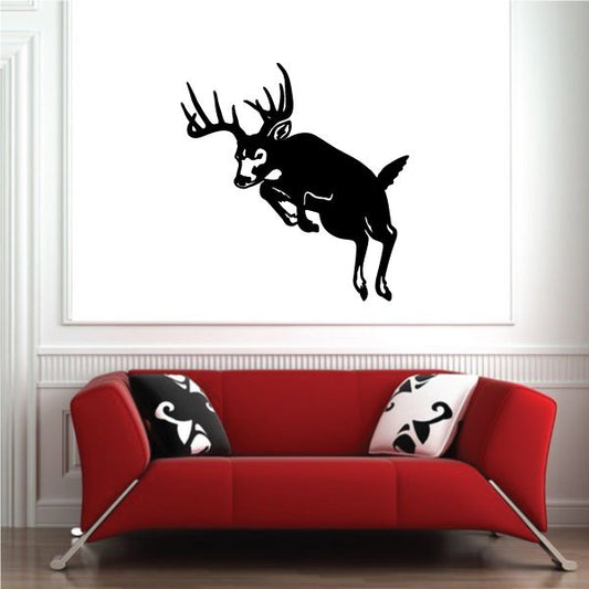 Image of Buck Deer Jumping Decal