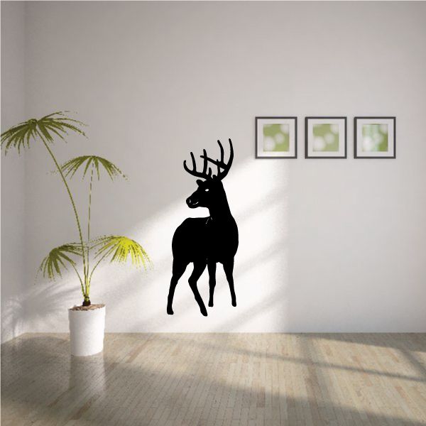 Image of Buck Deer Looking Over Decal