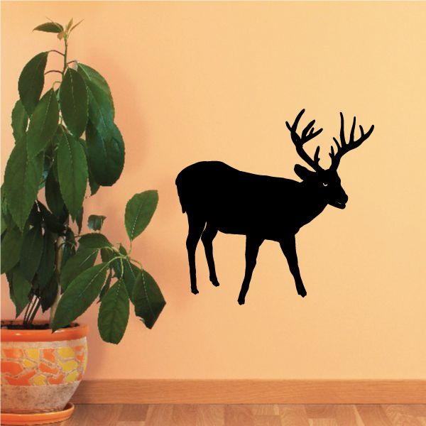 Image of Buck Deer Observing Decal