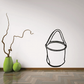 Bucket decal in black outline with white fill