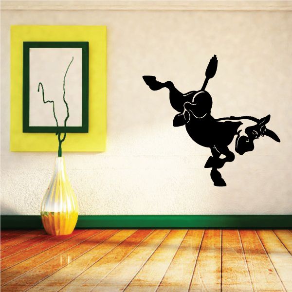 Image of Bucking Cartoon Donkey Decal