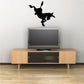 Black bucking cartoon donkey silhouette wall decal