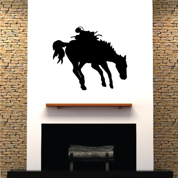 Image of Bucking Saddled Horse Decal