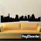Buenos Aires skyline wall decal, black city silhouette band