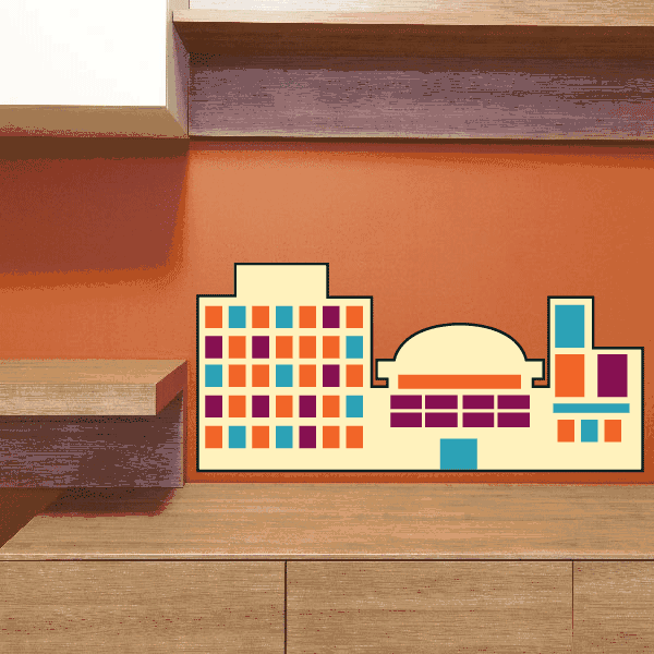 Image of Building Wall Decal - Vinyl Decal - Car Decal - Idcolor003