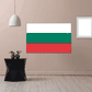 Flag sticker with Bulgaria tricolor—white, green, red horizontal stripes.